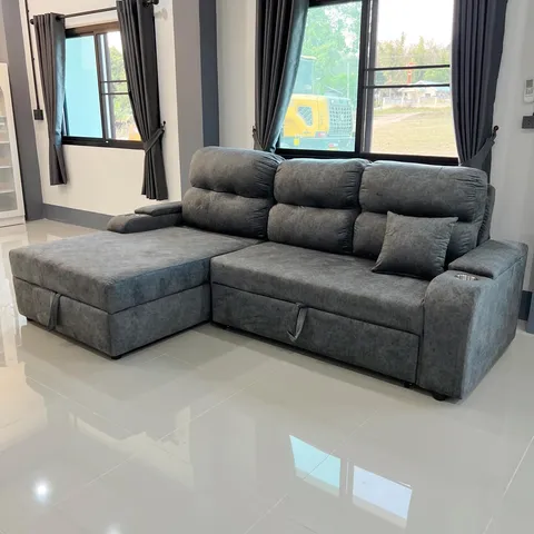 โซฟาเบด L-Shape Slate – โซฟา GM Furniture