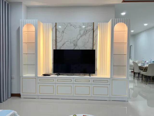 ชุดวางทีวี Aurora Marble – ชุดวางทีวี GM Furniture